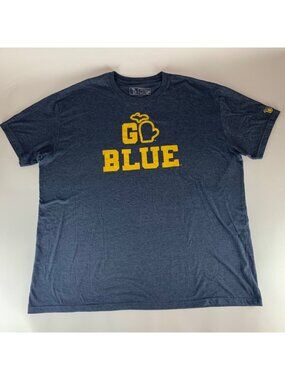 Michigan Wolverines NCAA Navy Blue The Mitten State GO BLUE Shirt Mens 3XL